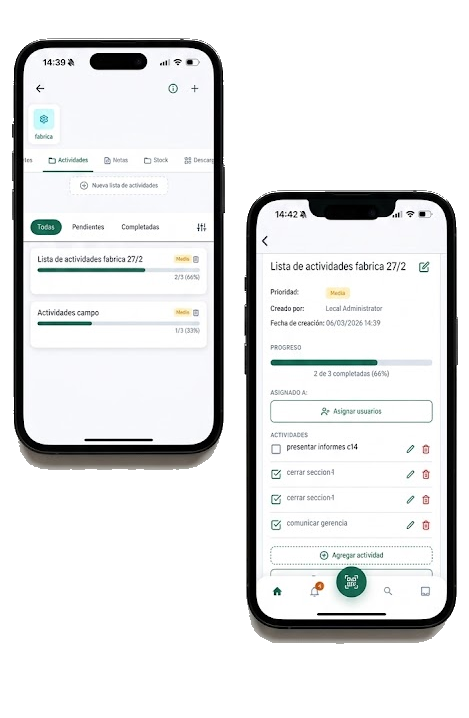 Actividades y Checklists